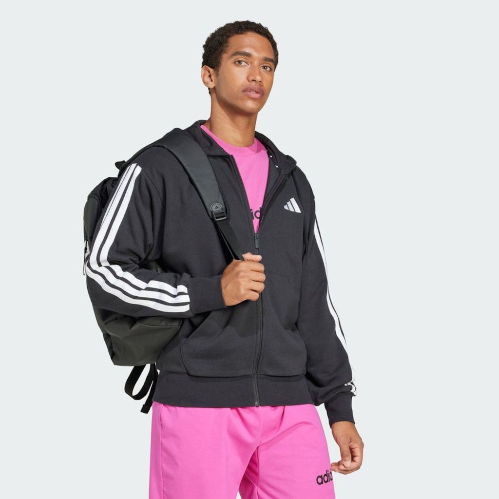 Imagem 5 do produto Blusão adidas Capuz Zíper Essentials Três Listras - Masculina