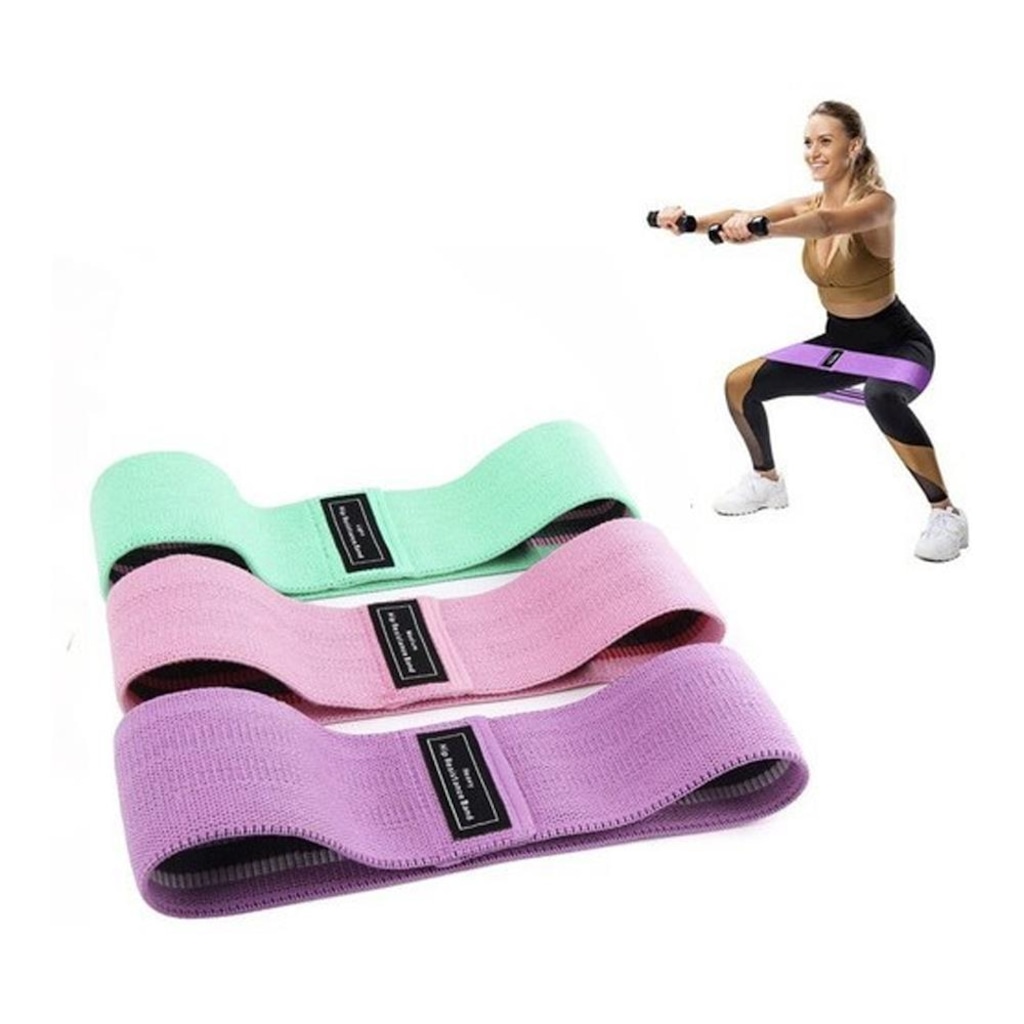 Imagem 2 do produto Faixas Dk Elásticas de Exercícios Hip Resistance Bands