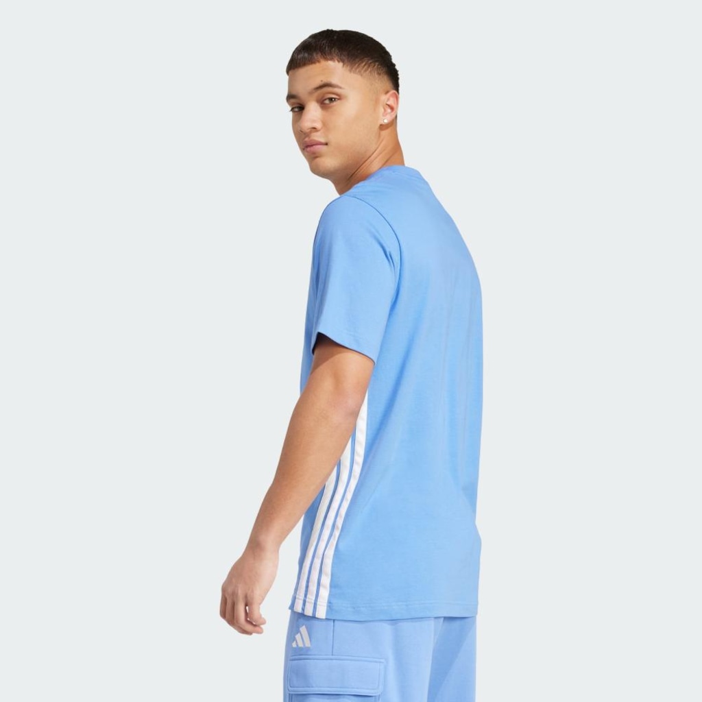 Imagem 3 do produto Camiseta adidas Malha Simples Essentials Três Listras - Masculina