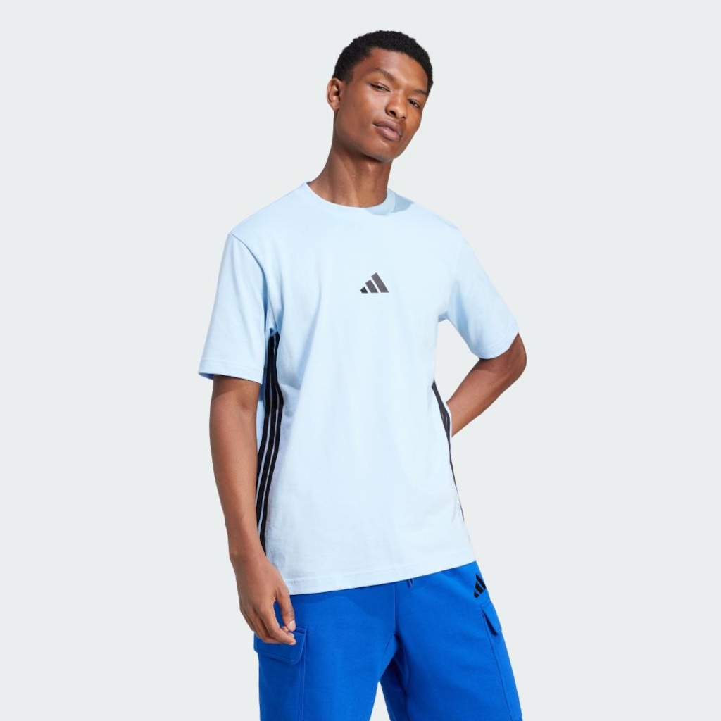 Imagem 4 do produto Camiseta adidas Malha Simples Essentials Três Listras - Masculina