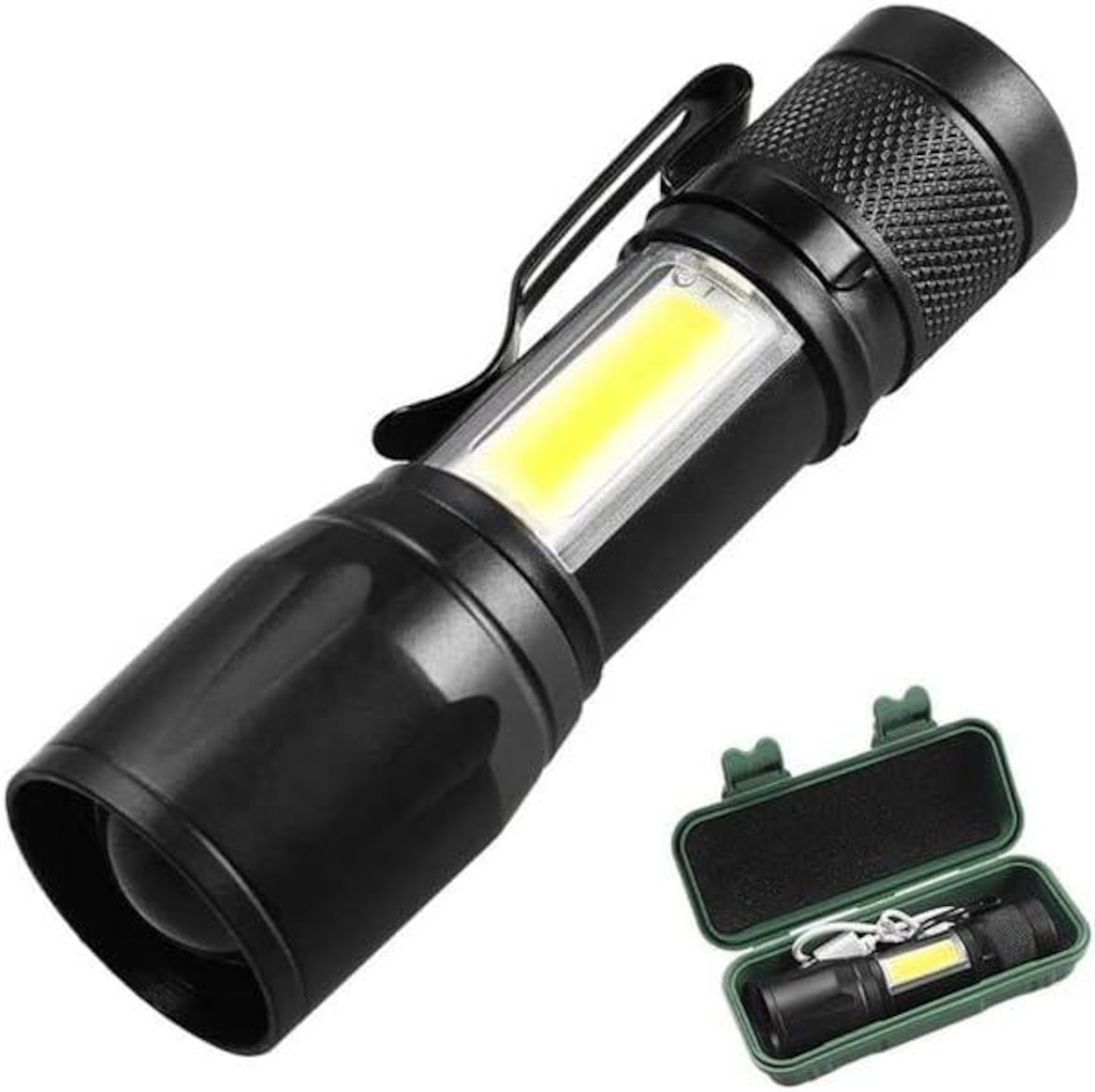 Imagem 2 do produto Mini Lanterna Led Tática DK Potente 3 Modos Recarregável Camping Lampião