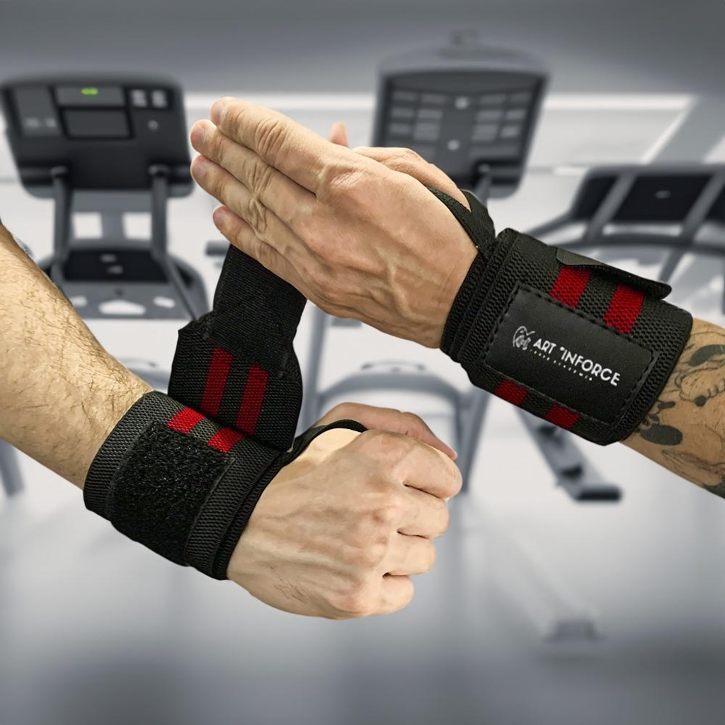 Imagem 4 do produto Munhequeira Art In'Force Elástica Larga Treino Funcional Academia E Musculação