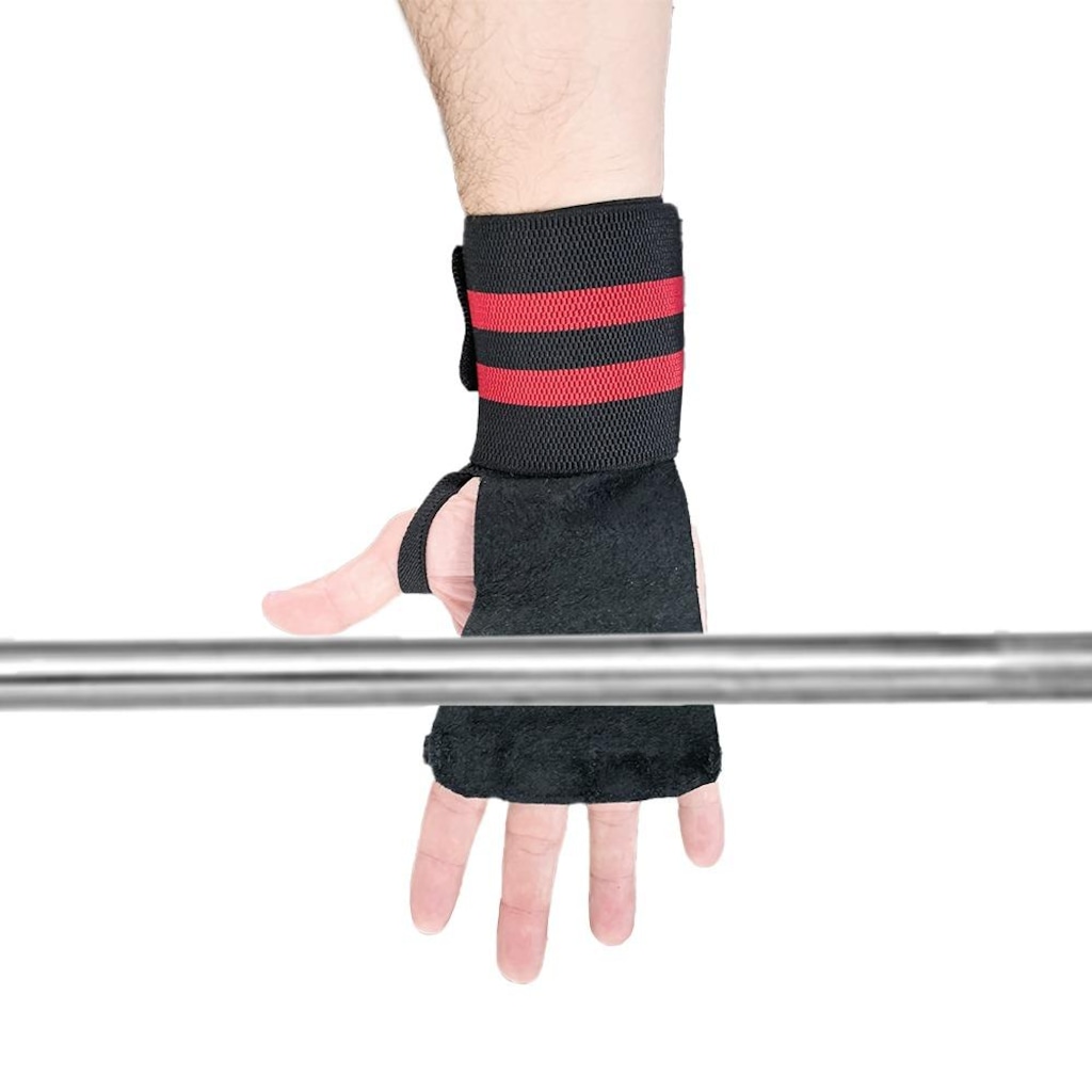 Imagem 3 do produto Munhequeira Art In'Force Com Protetor De Palma Em Couro Treino Funcional Academia Musculação