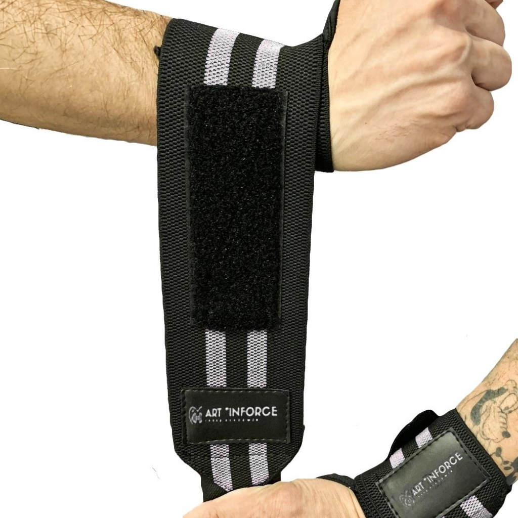 Imagem 2 do produto Munhequeira Art In'Force Elástica Larga Treino Funcional Academia E Musculação
