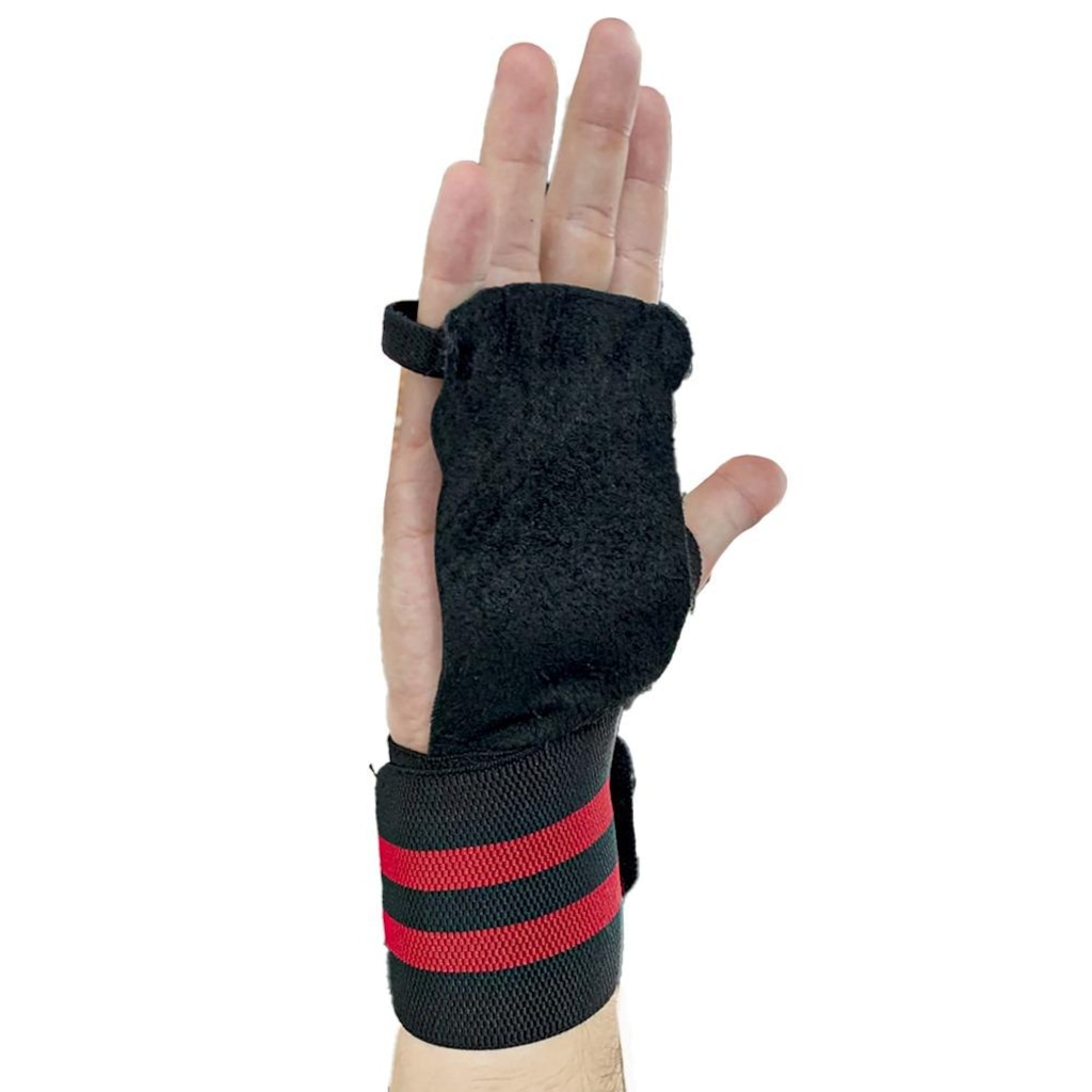 Imagem 4 do produto Munhequeira Art In'Force Com Protetor De Palma Em Couro Treino Funcional Academia Musculação