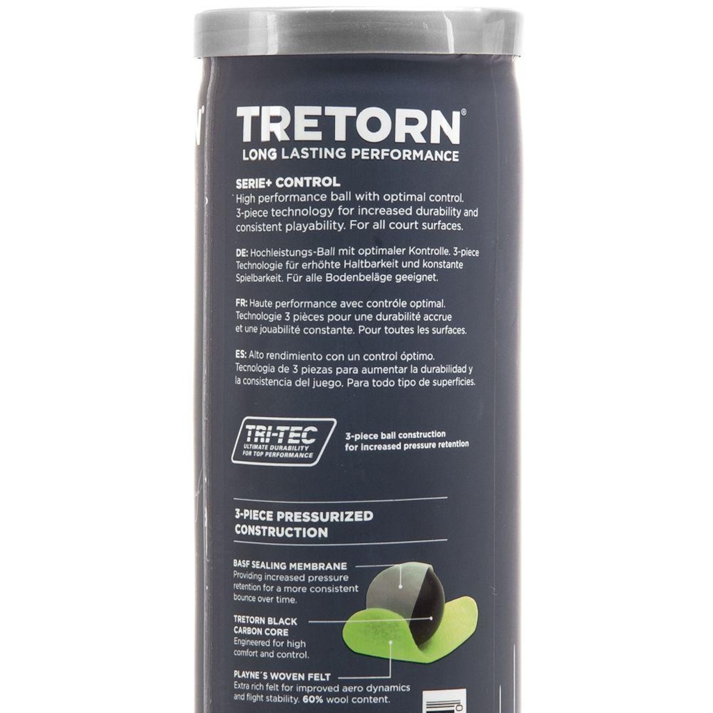 Imagem 3 do produto Bola de Tênis Tretorn Serie+ Control - Tubo com 3 Unidades