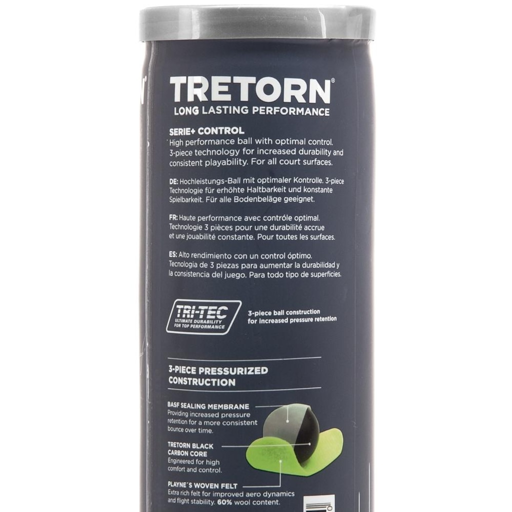 Imagem 4 do produto Bola de Tênis Tretorn Serie+ Control Pack com 6 tubos