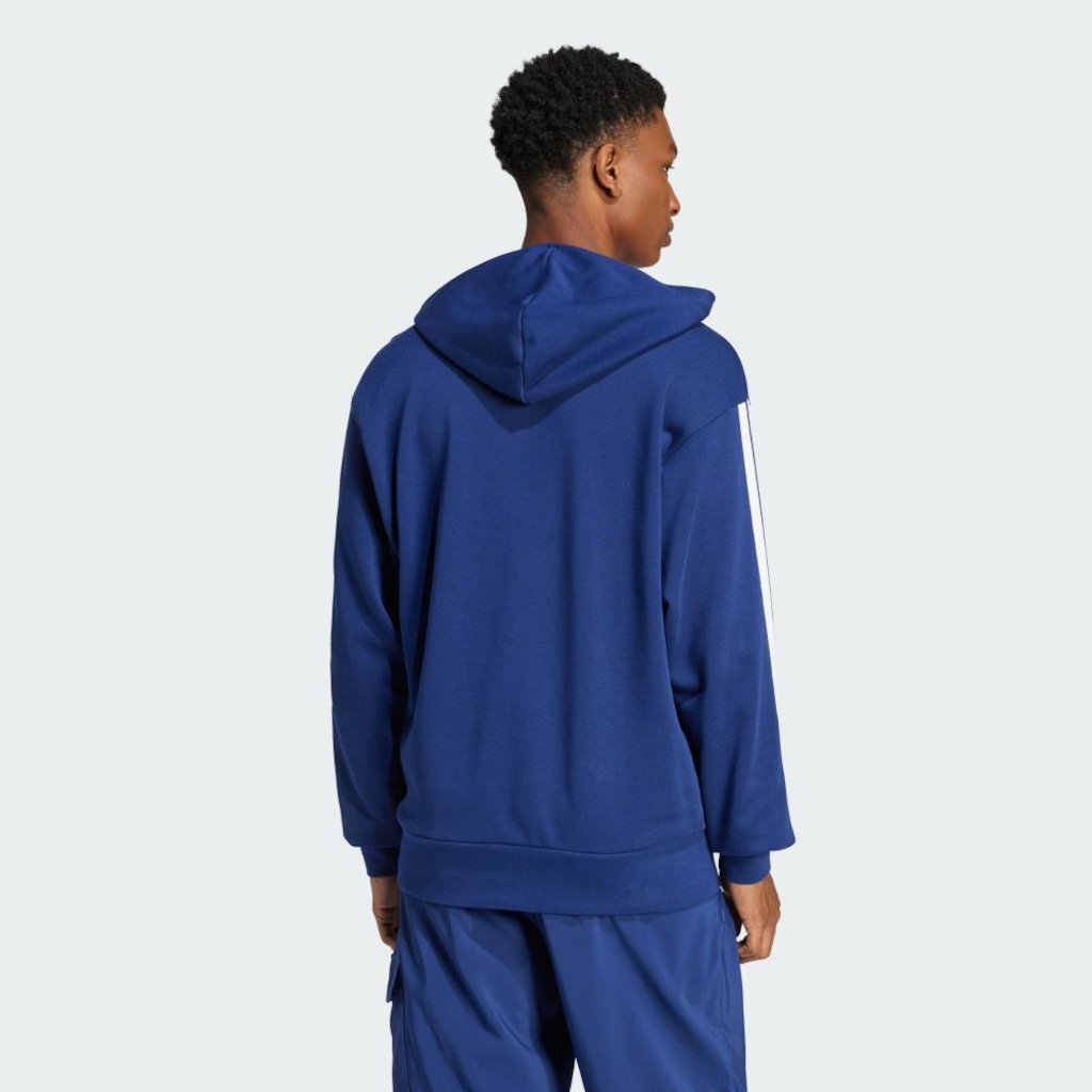 Imagem 3 do produto Blusão de Moletinho Capuz adidas Essentials 3-Stripes - Masculino