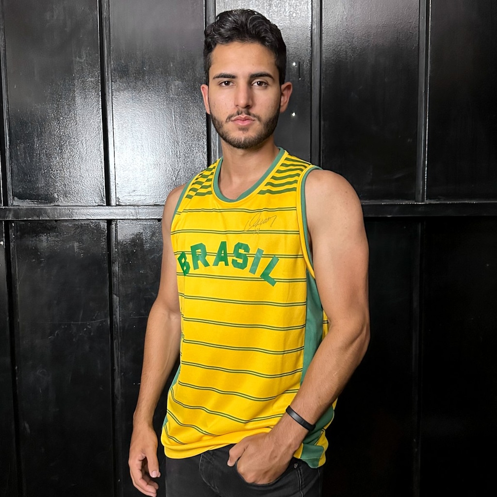 Imagem 2 do produto Camisa Regata Brasil Oscar #14 Pan 87 Braziline - Masculina