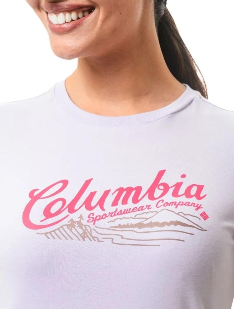 Imagem 2 do produto Camiseta Columbia Simply Scripted Lilás Feminino