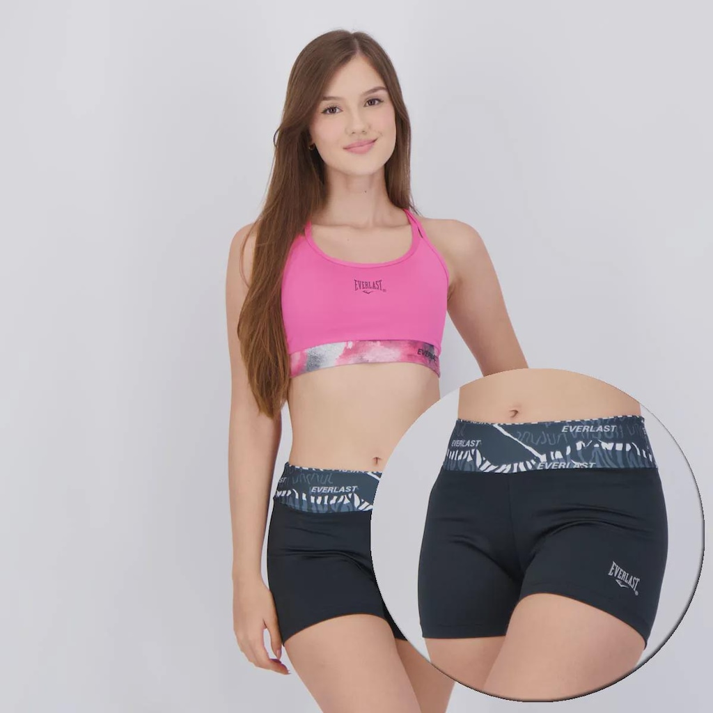 Imagem 2 do produto Conjunto Shorts E Top Everlast Basic Iv - Feminino