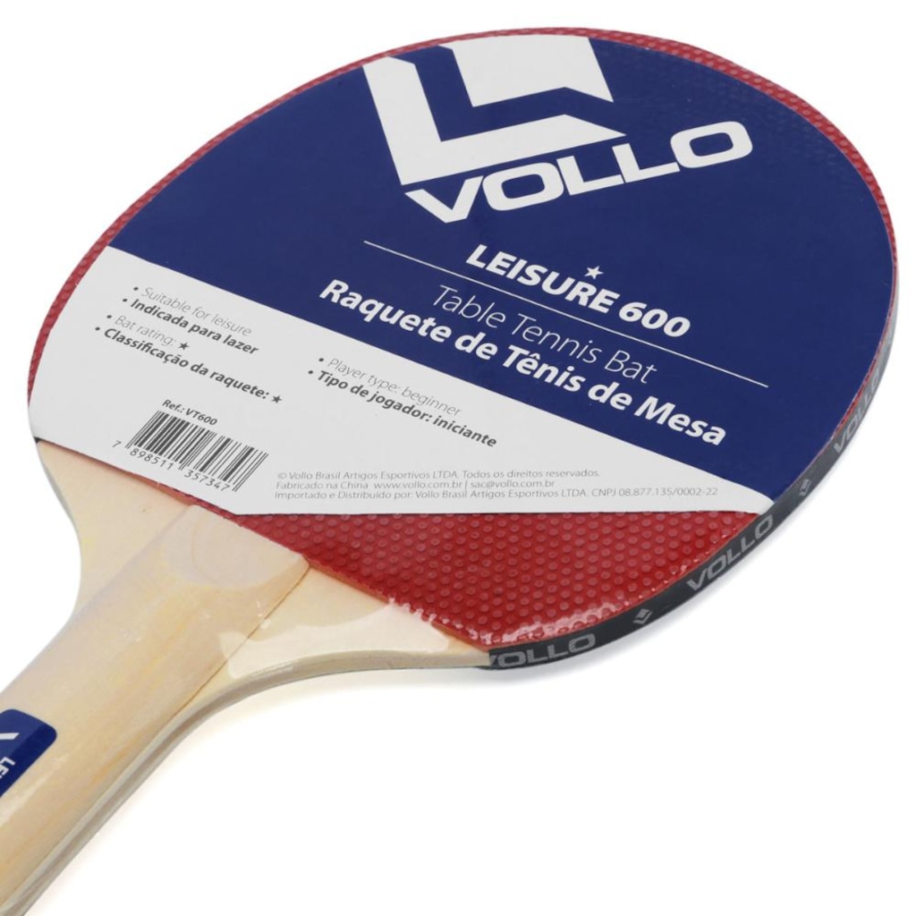 Imagem 2 do produto Raquete de Tênis de Mesa Vollo Leisure 600
