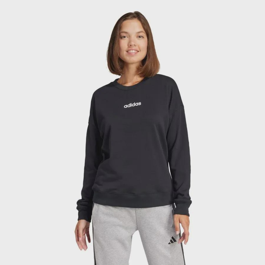 Imagem 2 do produto Blusão de Moletom adidas Essentials Linear French Terry - Feminino