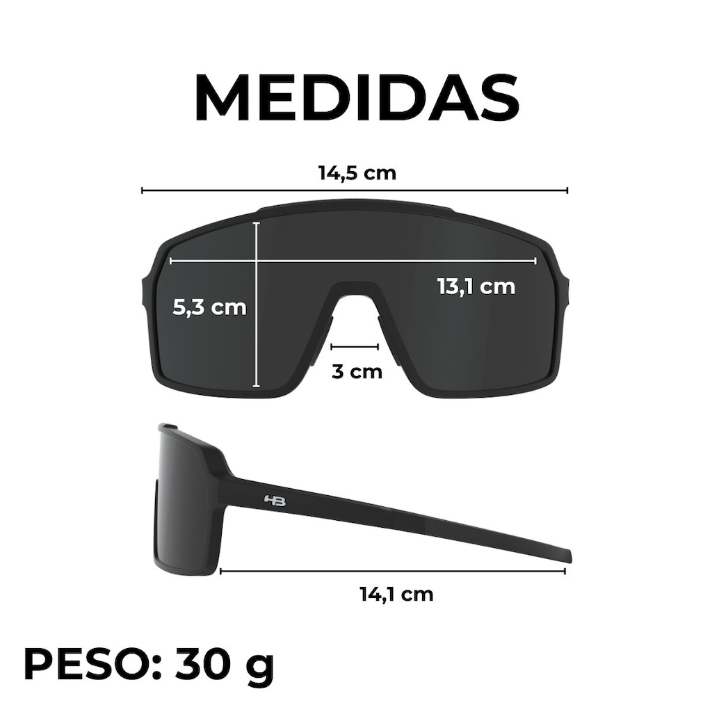 Imagem 4 do produto Óculos de Sol HB Grinder Matte Black - Unisses