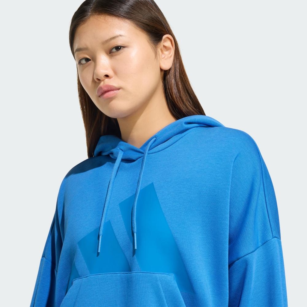 Imagem 5 do produto Blusão de Moletinho Capuz adidas Folgado Essentials Big Logo - Feminino