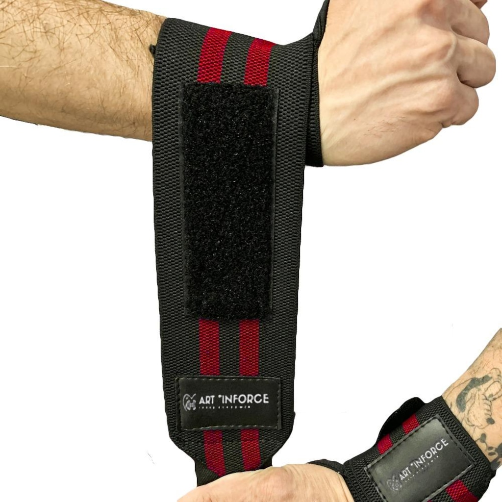 Imagem 2 do produto Munhequeira Art In'force Elástica Larga Treino Funcional Academia E Musculação