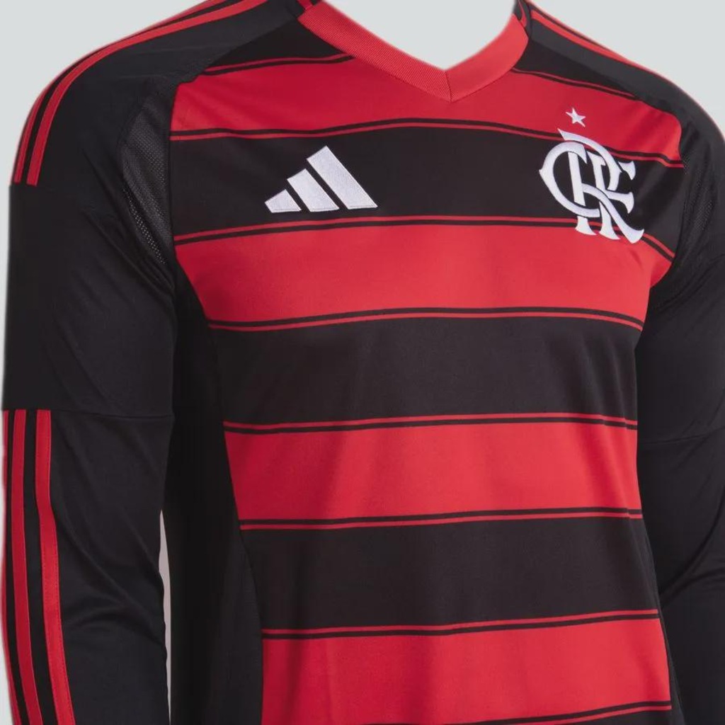 Imagem 4 do produto Camisa I Flamengo Manga Longa 25/26 adidas - Masculina