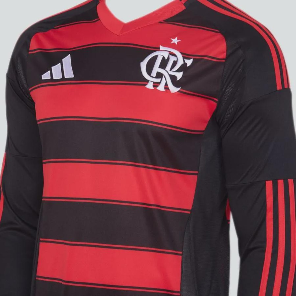 Imagem 5 do produto Camisa I Flamengo Manga Longa 25/26 adidas - Masculina