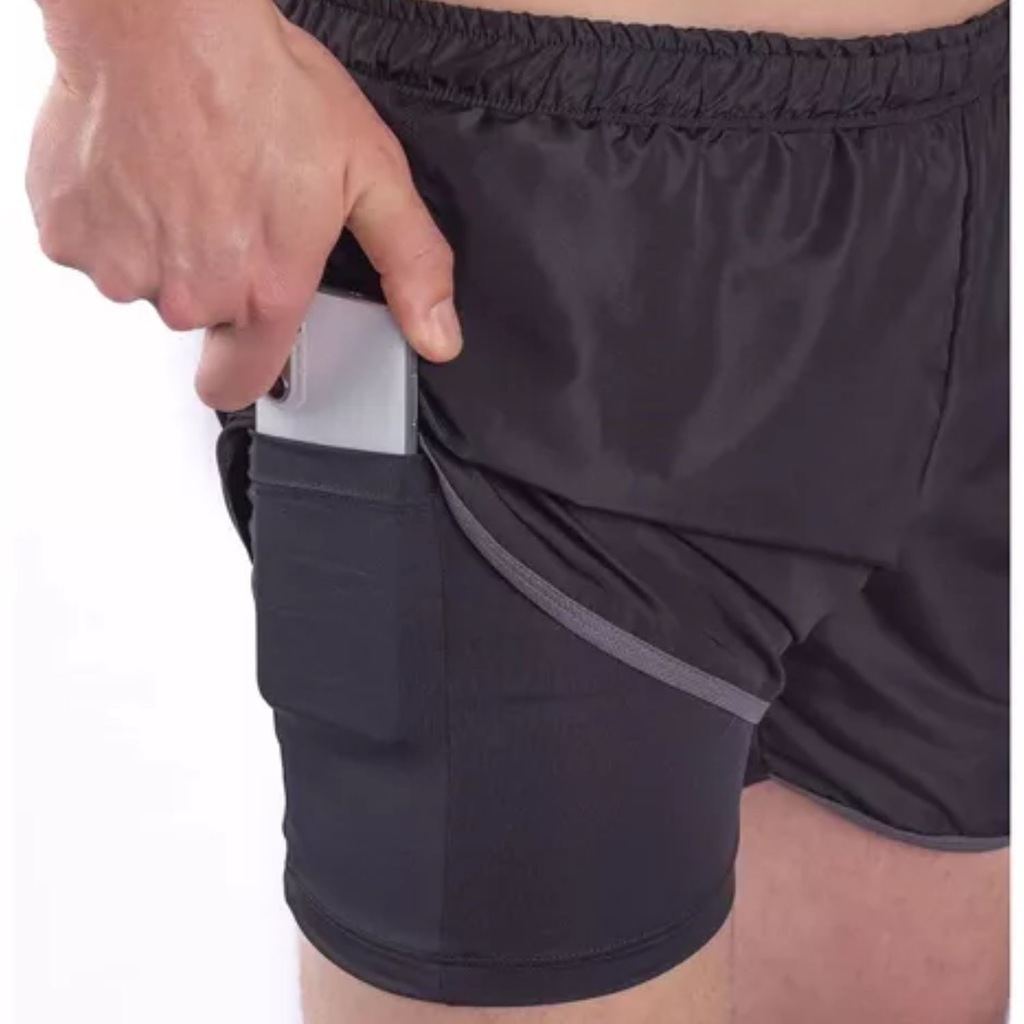 Imagem 2 do produto Shorts com Bermuda Interna Energize Poker - Masculino