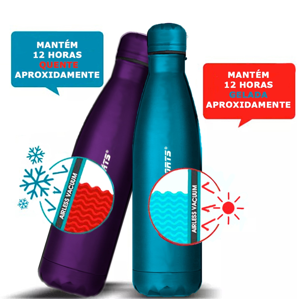 Imagem 4 do produto Garrafa Térmica em Inox Gold Sports Omega - 500 ml