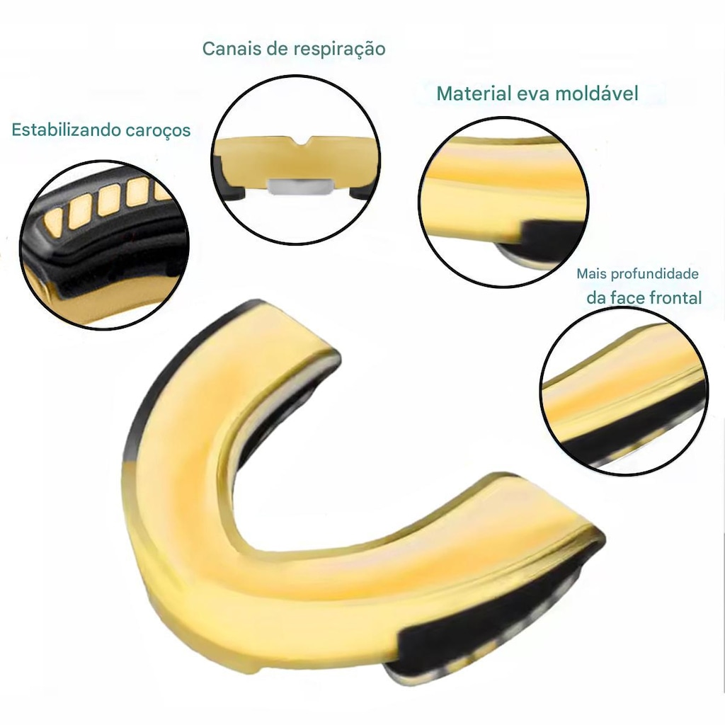 Imagem 2 do produto Protetor Bucal Gold Sports Profissional Fit Iii com Caixa