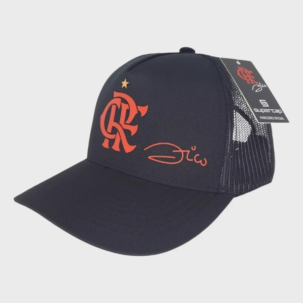 Imagem 3 do produto Boné Supercap Trucker Flamengo Silk 3d Zico - Unissex