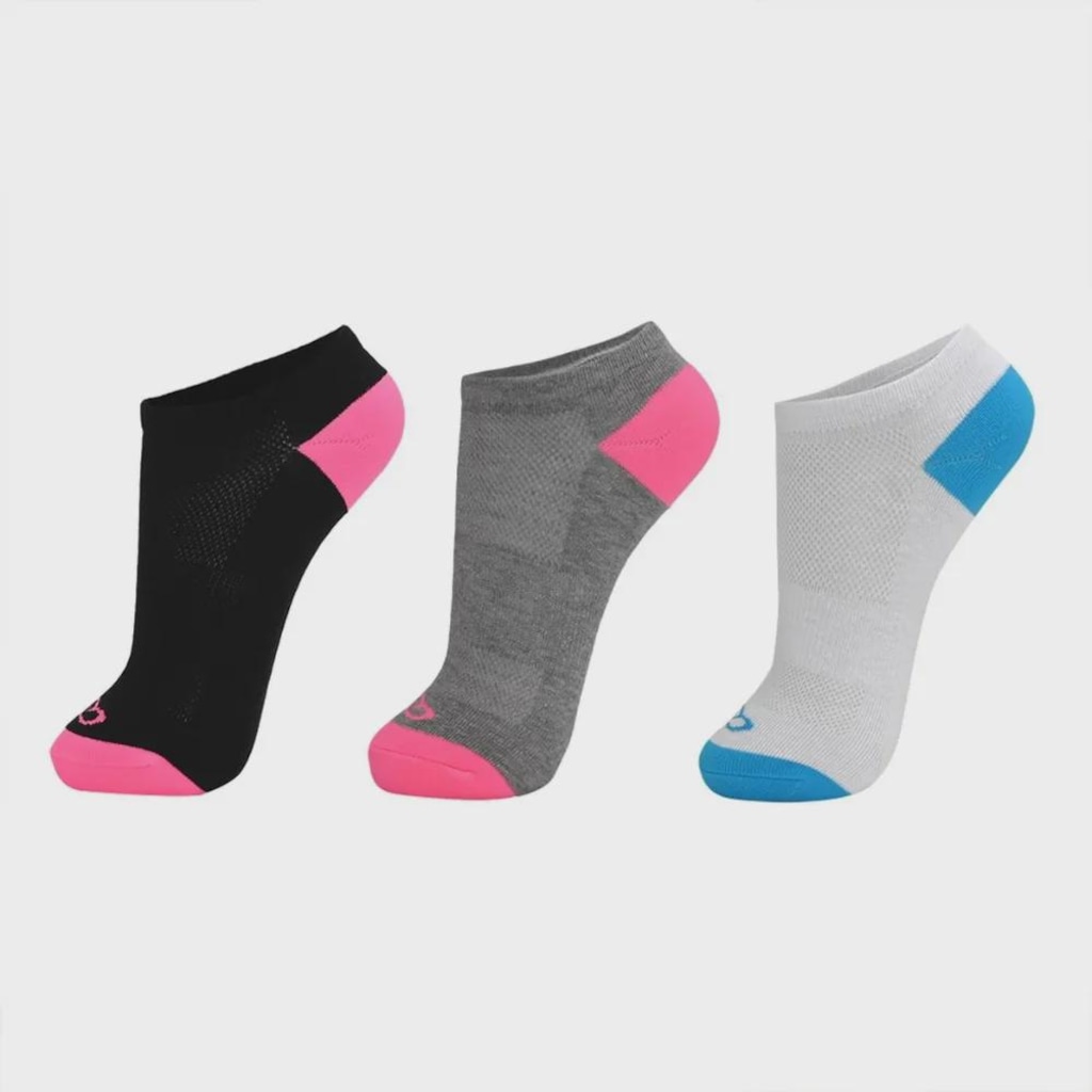Imagem 2 do produto Meia Olympikus Trpk Treino Cano Invisivel - 3 Pares - Feminina