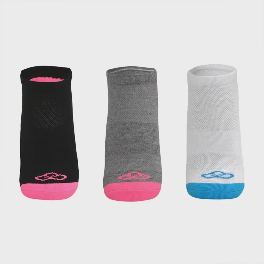 Imagem 3 do produto Meia Olympikus Trpk Treino Cano Invisivel - 3 Pares - Feminina