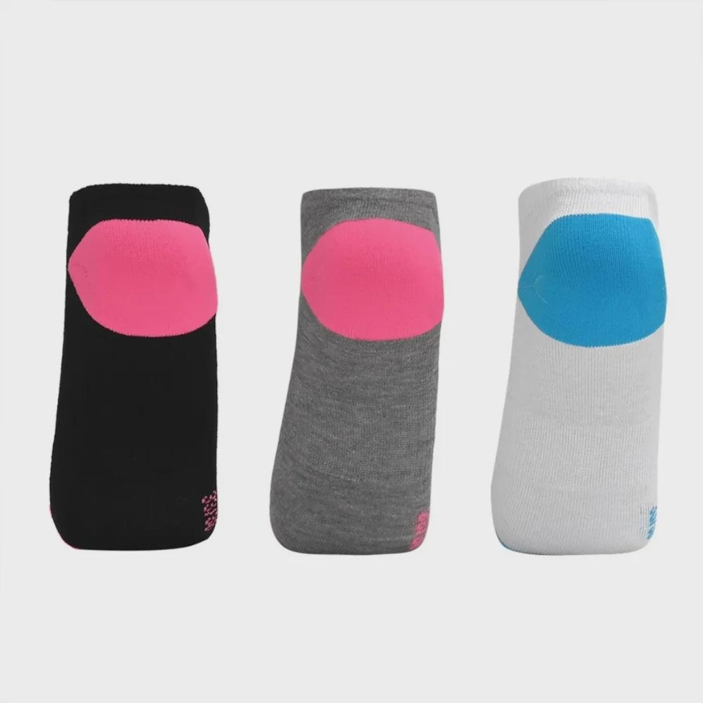 Imagem 4 do produto Meia Olympikus Trpk Treino Cano Invisivel - 3 Pares - Feminina
