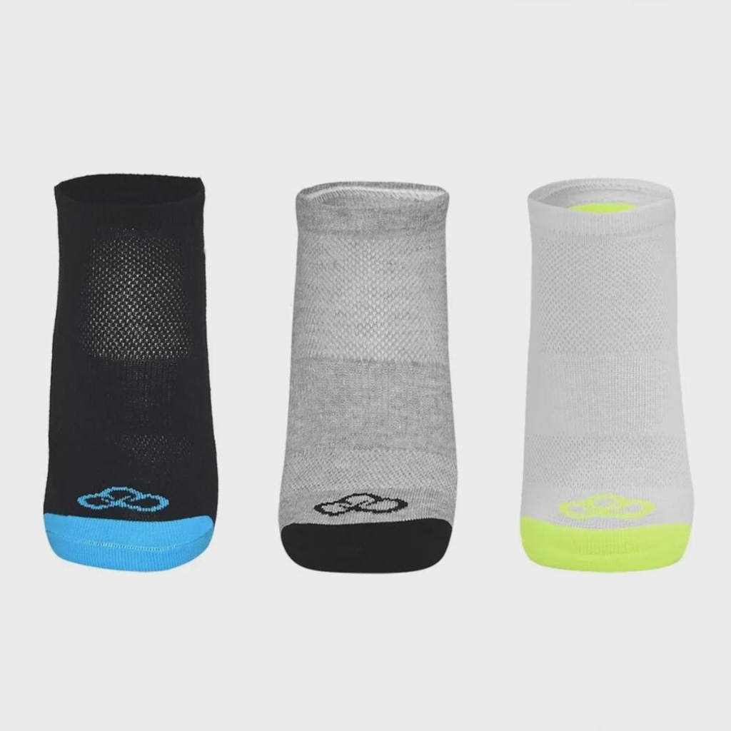 Imagem 3 do produto Meia Olympikus Trpk Treino Cano Invisivel - 3 Pares - Feminina
