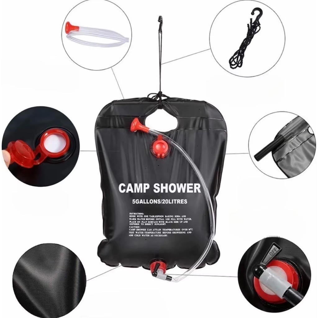 Imagem 2 do produto Bolsa de Água Dobrável Gold Sports Com Valvula de saida - 20 Litros