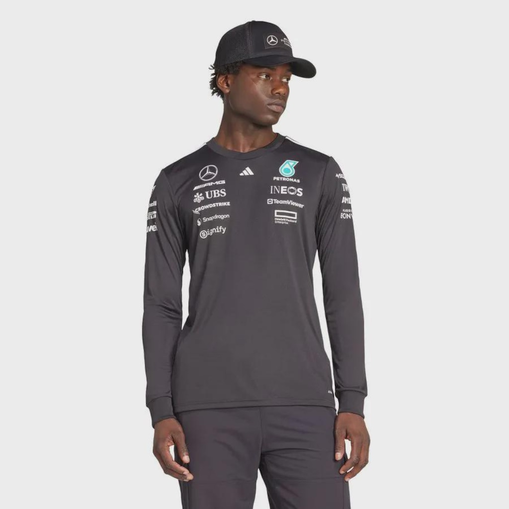 Imagem 2 do produto Camiseta Manga Longa adidas Driver Mercedes AMG Petronas Formula One Team - Masculina