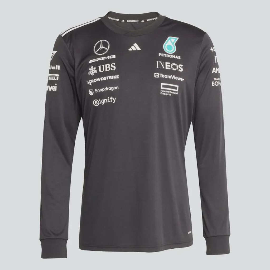 Imagem 3 do produto Camiseta Manga Longa adidas Driver Mercedes AMG Petronas Formula One Team - Masculina