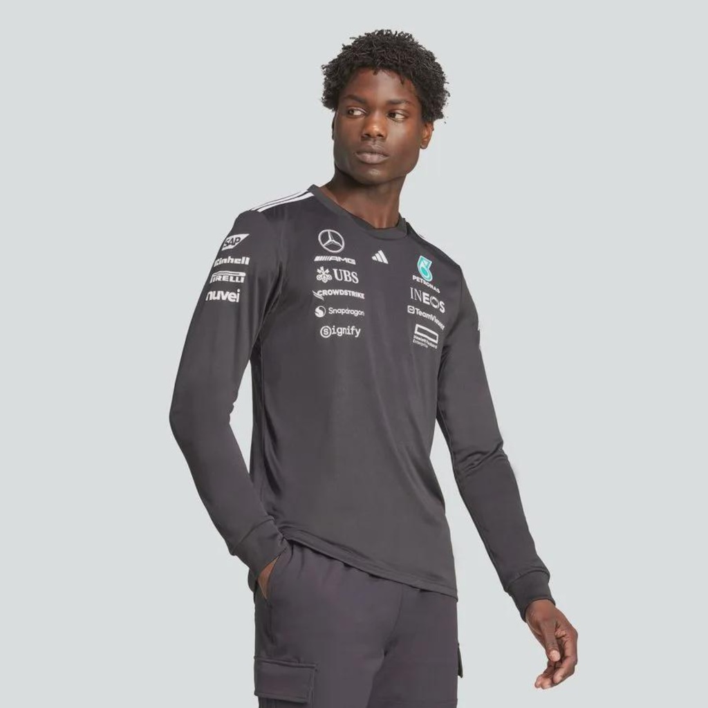 Imagem 5 do produto Camiseta Manga Longa adidas Driver Mercedes AMG Petronas Formula One Team - Masculina
