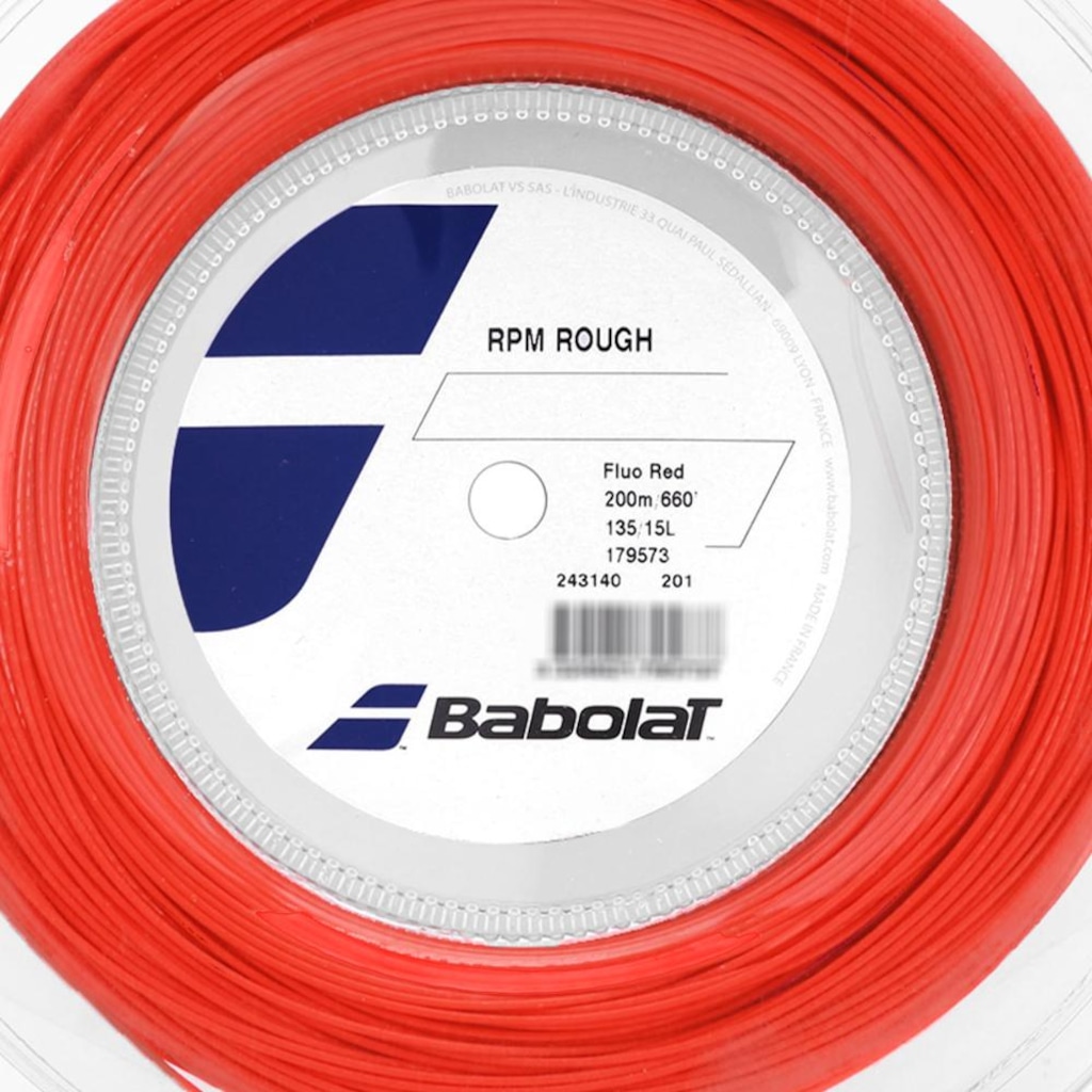 Imagem 2 do produto Corda Babolat Rpm Rough 15l 1.35mm Vermelha Rolo com 200 Metros