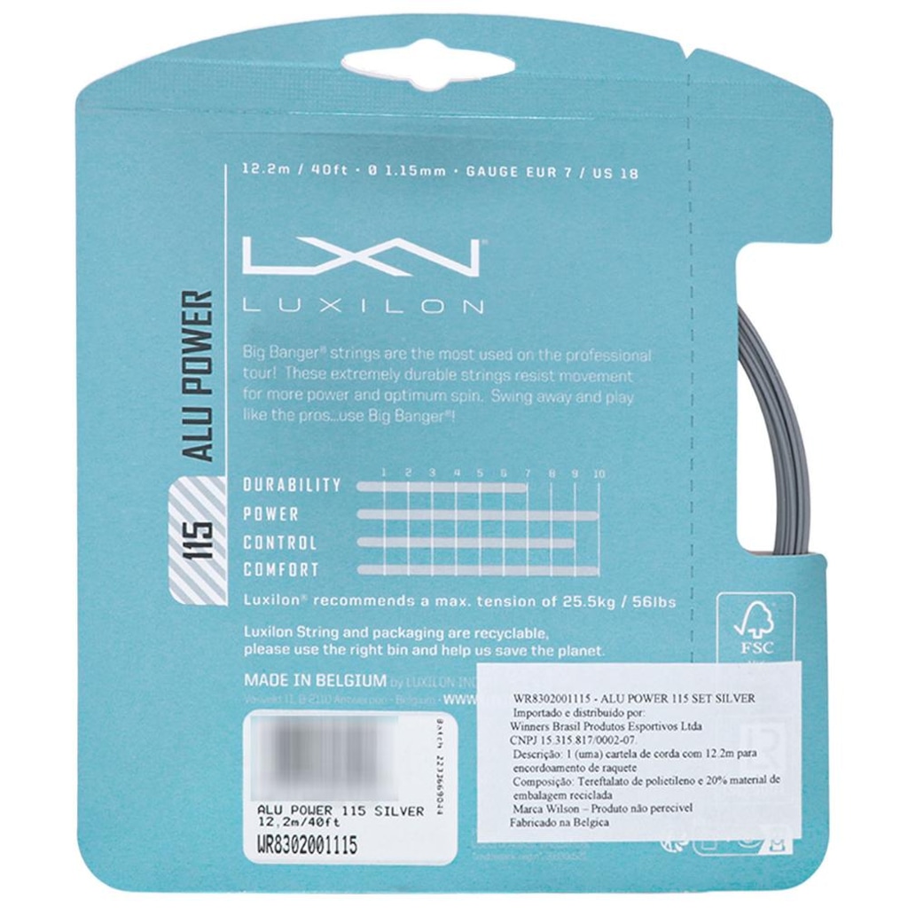 Imagem 3 do produto Corda Luxilon Alu Power 18l 1.15mm Set Individual