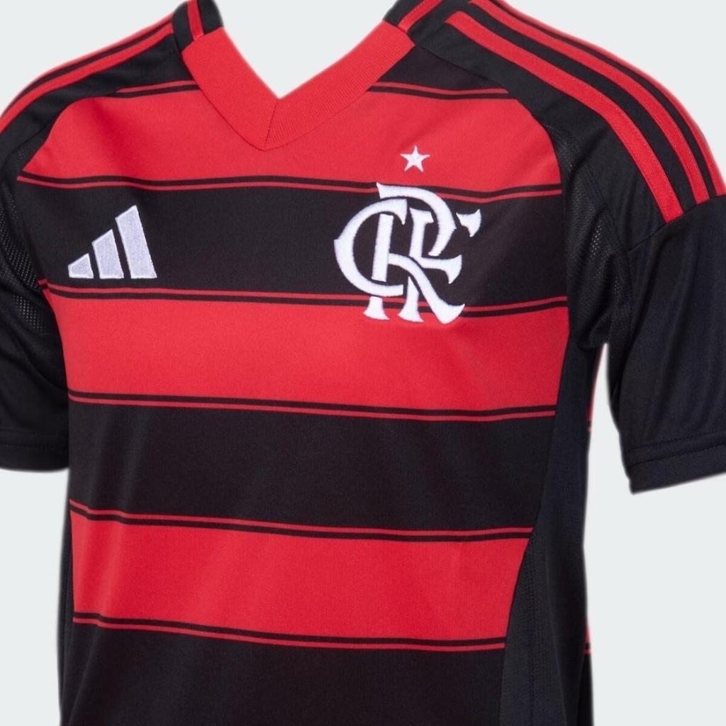 Imagem 4 do produto Camisa do Flamengo Uniforme 1 25/26 Torcedor adidas - Infantil