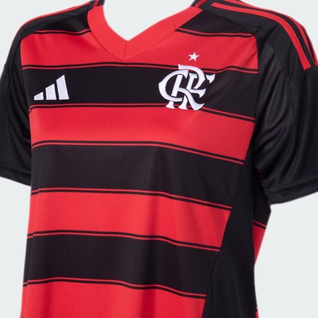 Imagem 4 do produto Camisa do Flamengo Uniforme 1 25/26 Torcedor adidas - Feminina
