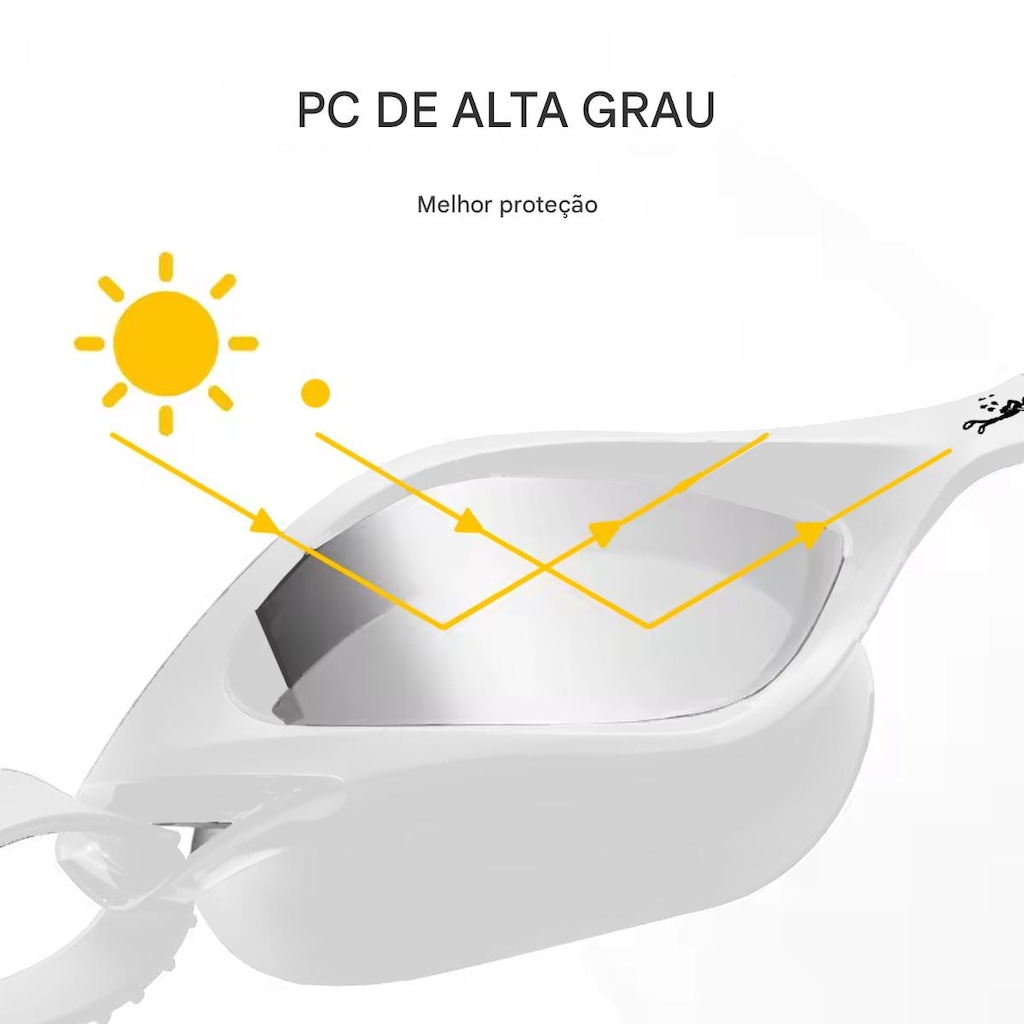 Imagem 2 do produto Óculos de Natação Gold Sports Power Performance 10.0 High Definition Lentes Clear