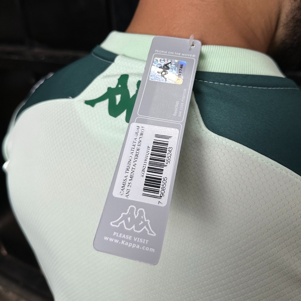 Imagem 5 do produto Camisa do Guarani 2025 Kappa Treino Atleta - Masculina