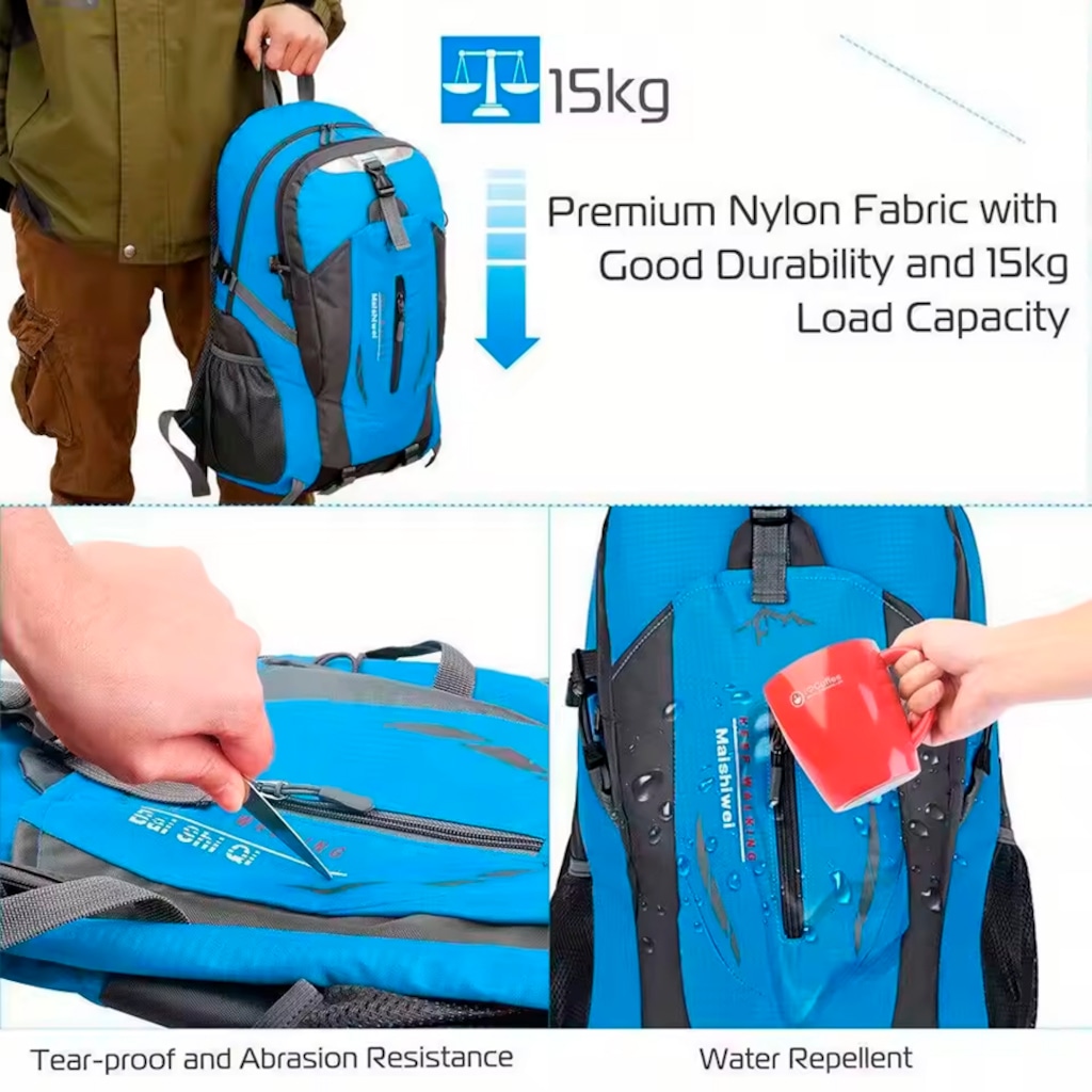 Imagem 3 do produto Mochila Gold Sports Dobrável Master Montanhismo A Prova de Água - 40 Litros