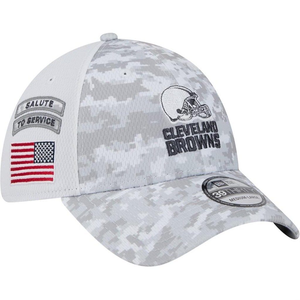 Imagem 5 do produto Boné Aba Curva New Era 3930 Cleveland Browns NFL Salute to Service 24 - Adulto