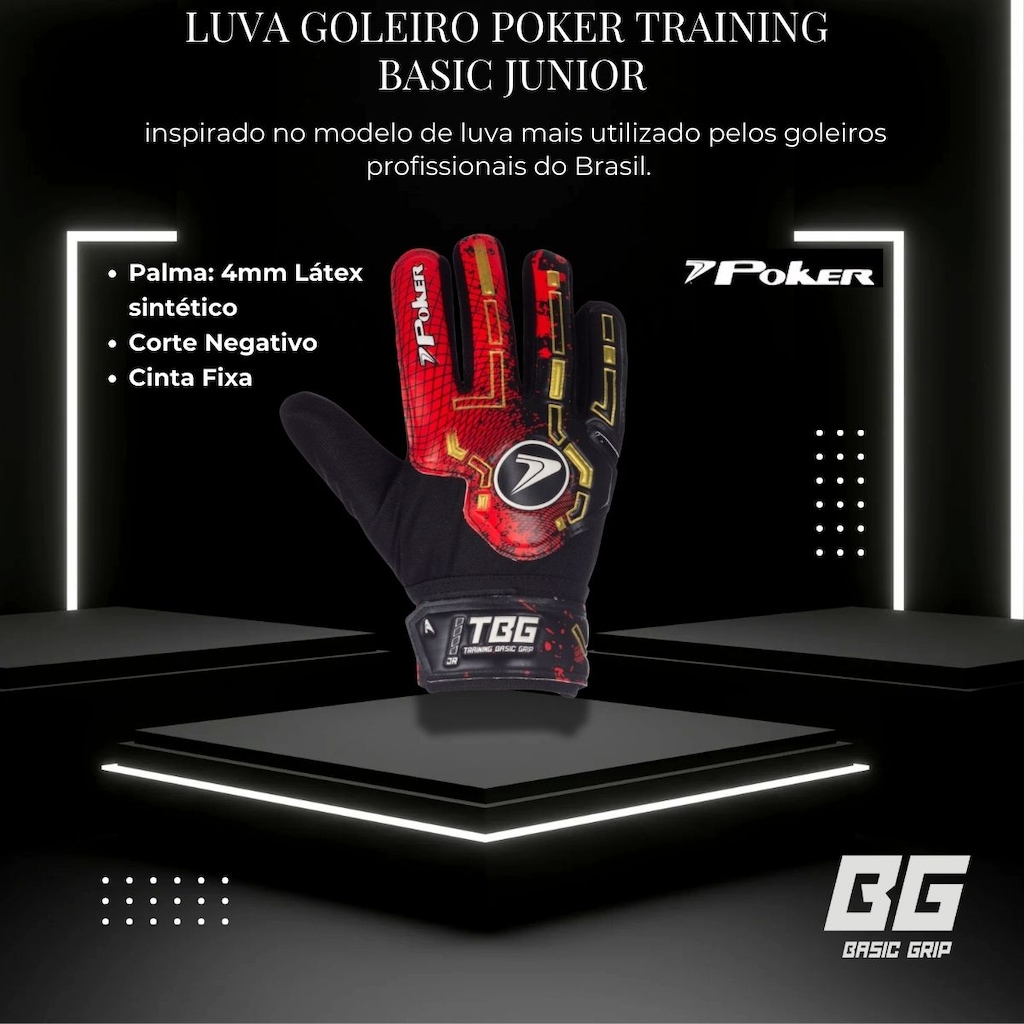 Imagem 4 do produto Luva de Goleiro Poker Training Basic - Infantil