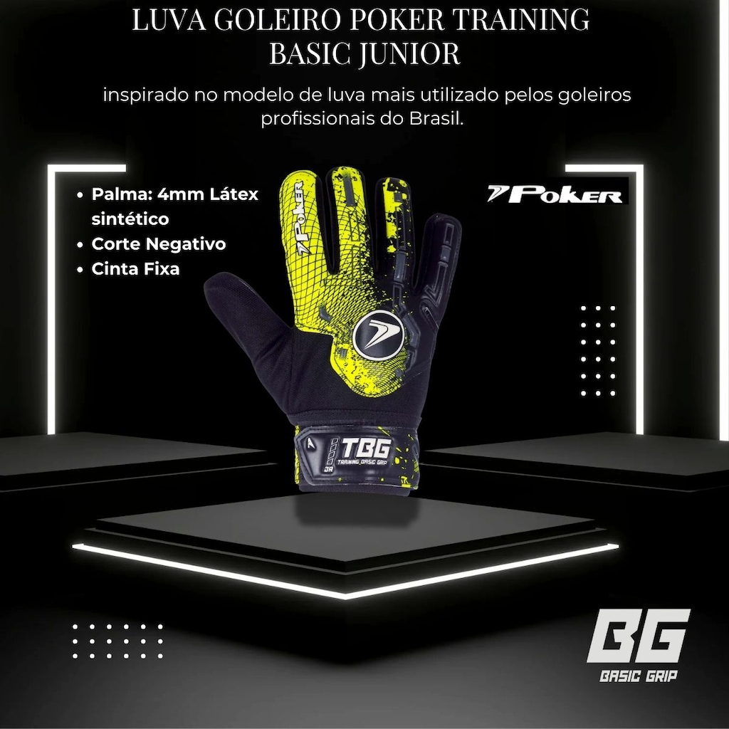 Imagem 4 do produto Luva de Goleiro Poker Training Basic - Infantil