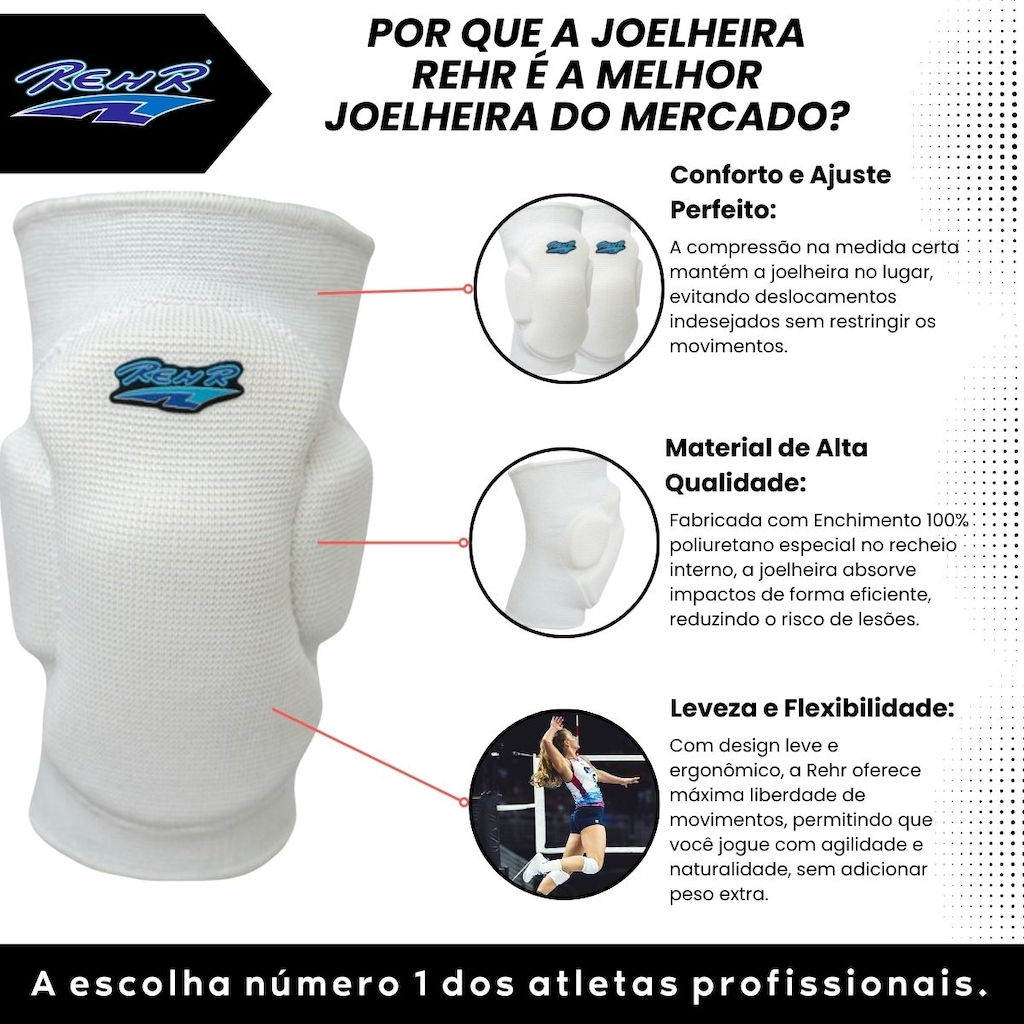 Imagem 2 do produto Joelheira de Vôlei Rehr - Adulto