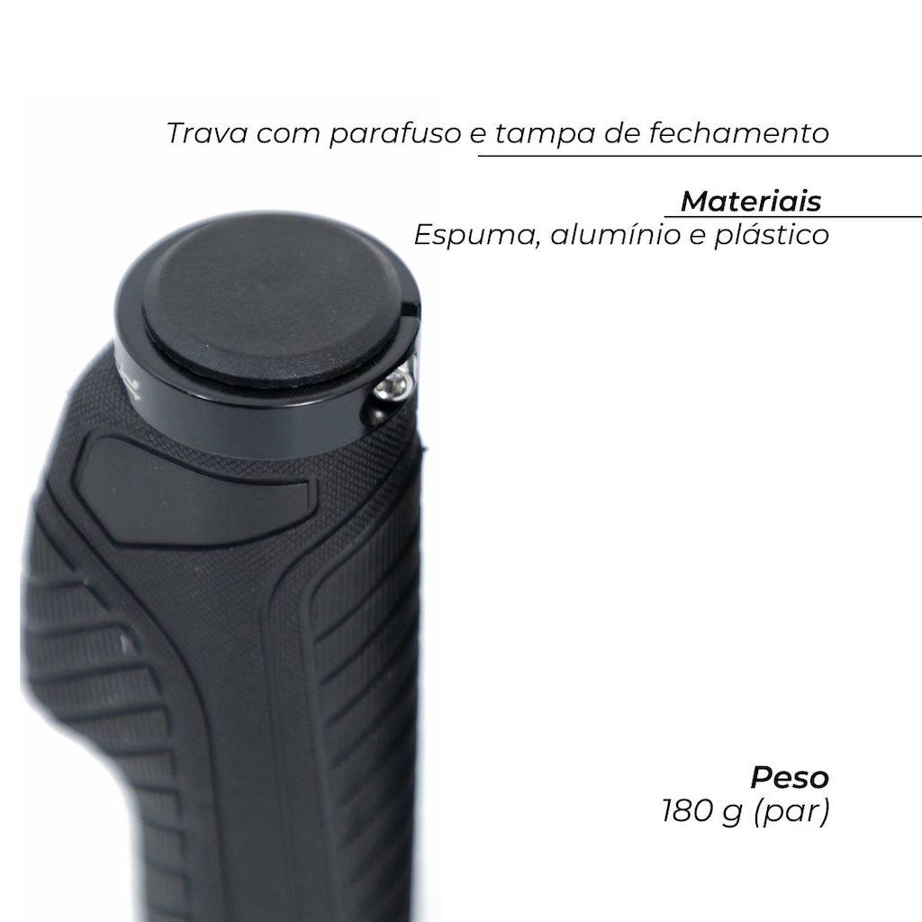Imagem 2 do produto Manopla Punho Bicicleta Promend GR-504 c/ trava em alumínio