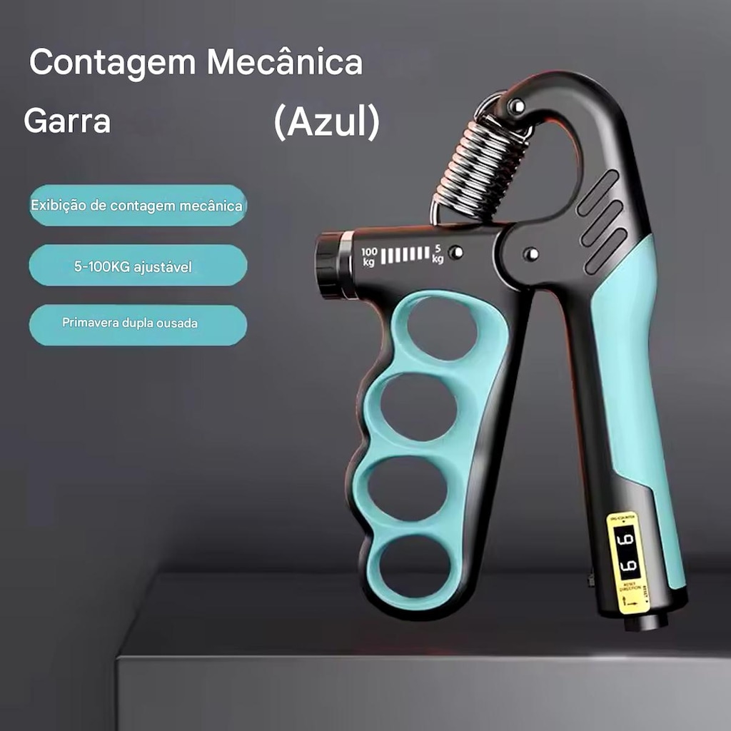 Imagem 2 do produto Hand Grip Gold Sports Garra com Carga de 5 a 100 kgs - Mola Aço Carbono com Contador