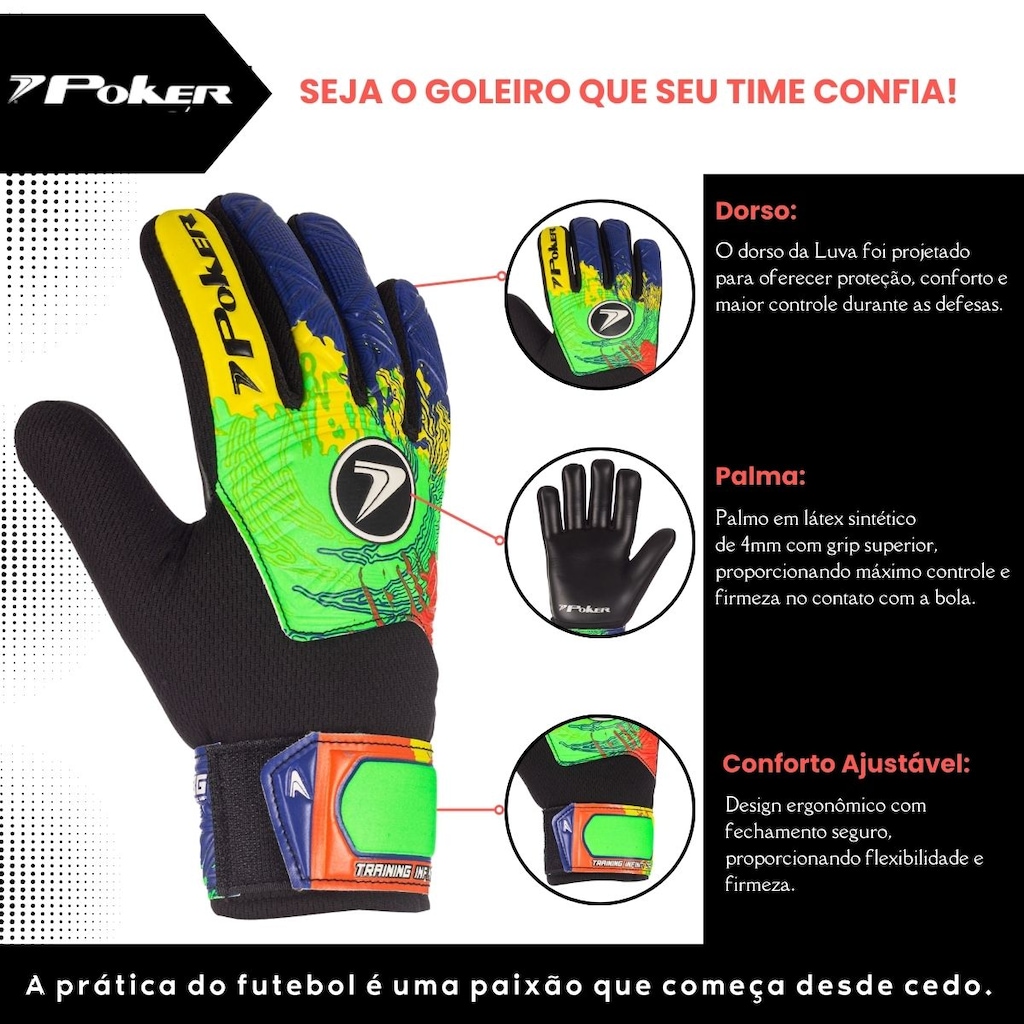 Imagem 2 do produto Luva de Goleiro Poker Training Infinity - Infantil