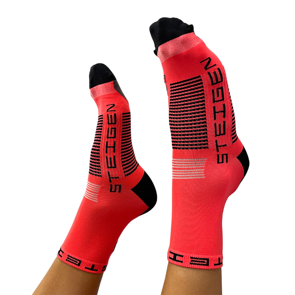Imagem 3 do produto Meia Cano Médio Steigen Fluro Red 33 ao 44 - Unissex
