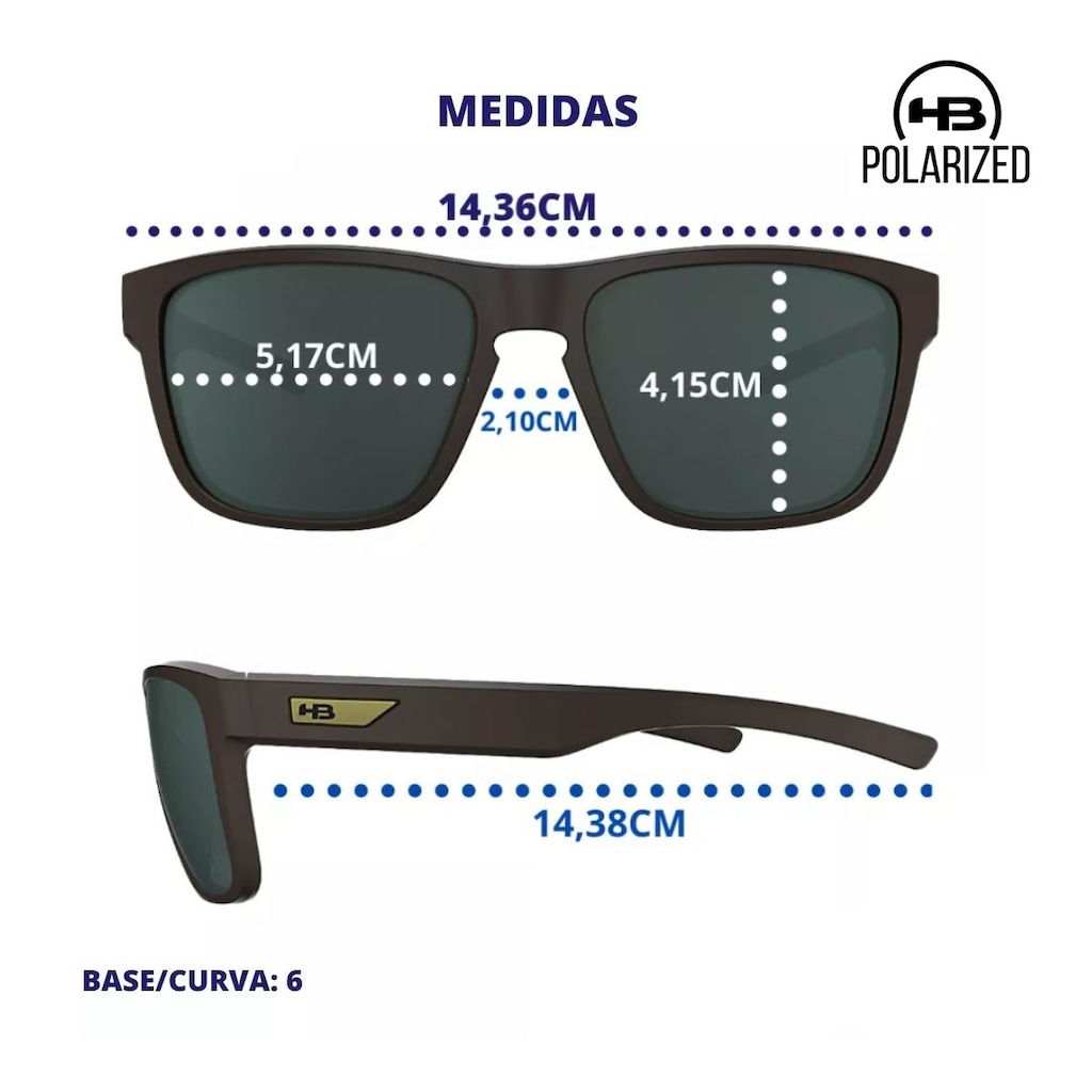 Imagem 4 do produto Óculos De Sol Hb Hbomb Matte Black Polarizada